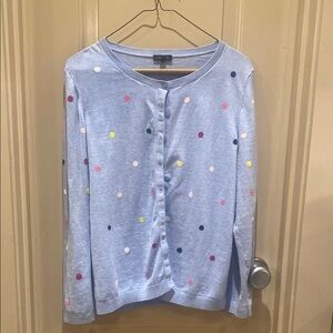Women's Blue Polka Dot Sweater